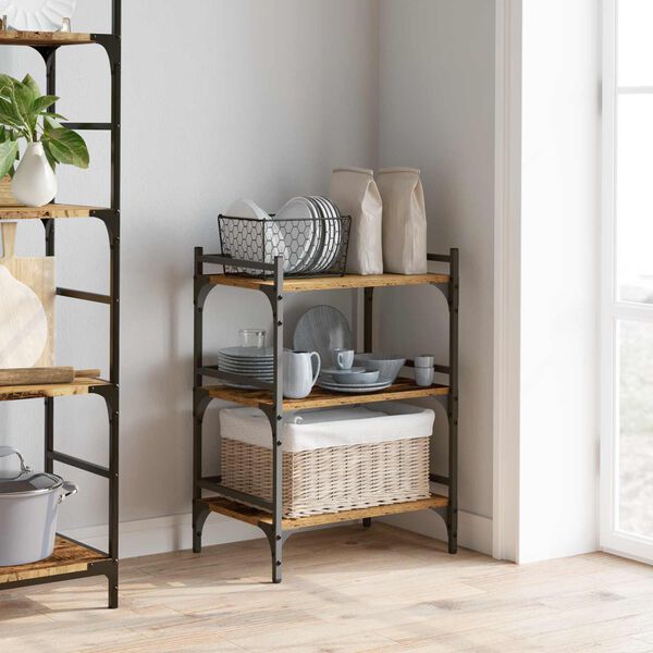 vidaXL Konyhai kocsi &Ouml;reg fa 50 x 35 x 75.5 cm Faanyag