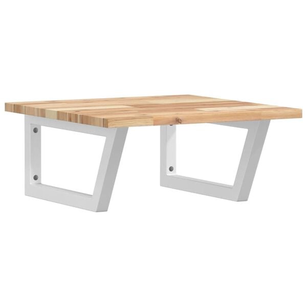 vidaXL ac&eacute;l &eacute;s t&ouml;m&ouml;r ak&aacute;cfa falra szerelhető mosd&oacute;polc