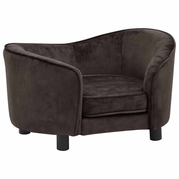 vidaXL barna pl&uuml;ss kutyakanap&eacute; 69 x 49 x 40 cm