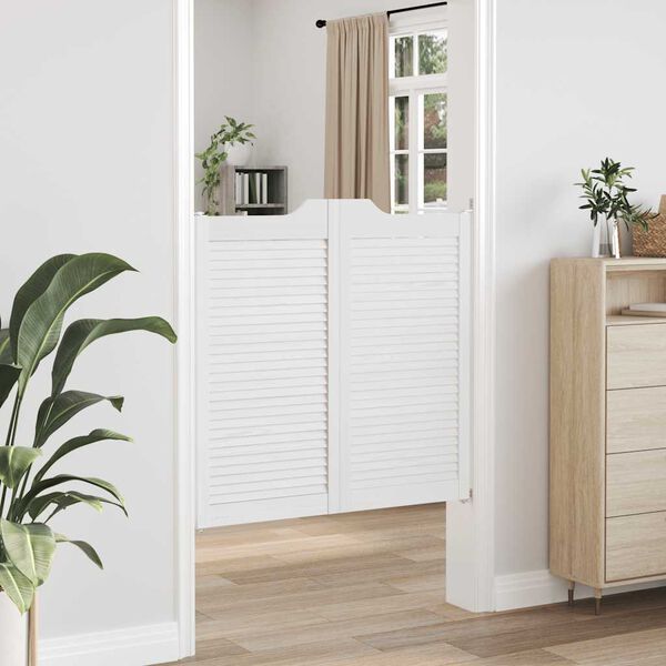 vidaXL feh&eacute;r lengőajt&oacute;k lamell&aacute;s kialak&iacute;t&aacute;s&uacute; 2 p&aacute;r 100x100 cm