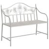 vidaXL Kerti pad Antik feh&eacute;r 104 x 52,5 x 89 cm Ac&eacute;l