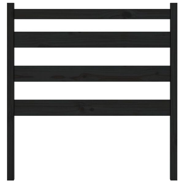 vidaXL fekete tömör fenyőfa ágyfejtámla 106 x 4 x 100 cm
