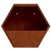 vidaXL 2 db rozsda sz&iacute;nű corten ac&eacute;l fali n&ouml;v&eacute;nytart&oacute; 30 x 10 x 25 cm