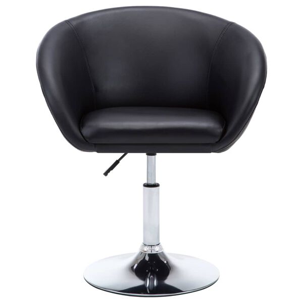 vidaXL 2 db fekete forgó műbőr étkezőszék