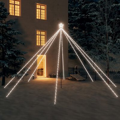 vidaXL bel- és kültéri karácsonyi favilágítás 800 LED-del 5 m
