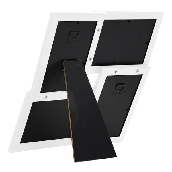 vidaXL feh&eacute;r MDF f&eacute;nyk&eacute;pkeretszett 4 db 4 x 15 cm-es k&eacute;phez