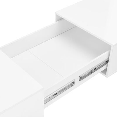 vidaXL magasfényű fehér dohányzóasztal 120 x 60 x 35 cm