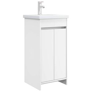 vidaXL F&uuml;rdőszobai pult mosd&oacute;val Feh&eacute;r 42 x 40 x 84,5 cm Szerelt Fa