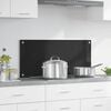 vidaXL Konyhai splashback Fekete 90 x 40 cm edzett üveg