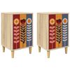 vidaXL &Eacute;jjeliszekr&eacute;ny ESSEN 2 db Sonoma T&ouml;lgy 36 x 33 x 60 cm