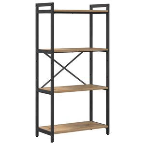 vidaXL K&ouml;nyvespolc 60 x 30 x 120 cm Szerelt Fa Artisan t&ouml;lgy