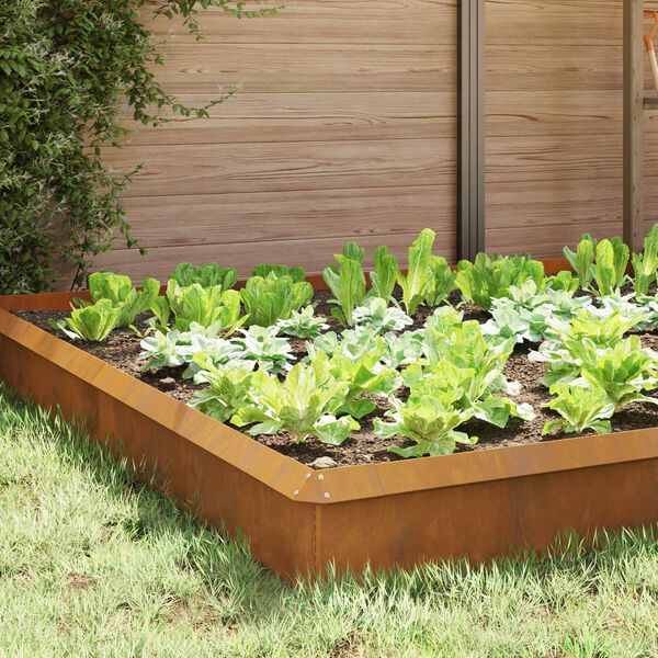 vidaXL Csiga ker&iacute;t&eacute;sek 16 pcs Rozsd&aacute;s Időj&aacute;r&aacute;s&aacute;ll&oacute; ac&eacute;l