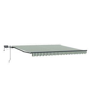 vidaXL Beh&uacute;zhat&oacute; napellenző Z&ouml;ld &eacute;s Feh&eacute;r 450 &times; 300 cm
