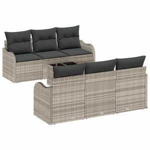 vidaXL Kerti Kanap&eacute; Szett Vil&aacute;gossz&uuml;rke 55 x 55 x 37 cm polirattan