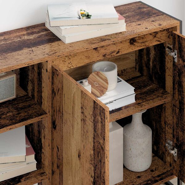 vidaXL Oldals&oacute; szekr&eacute;ny &Ouml;reg fa 96.5 x 30 x 75 cm Faanyag