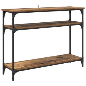 vidaXL Konzolasztal &Ouml;reg fa 100 x 29 x 75 cm Szerelt Fa