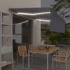vidaXL k&eacute;k &eacute;s feh&eacute;r redőny&ouml;s, sz&eacute;l&eacute;rz&eacute;kelős, LED-es napellenző 4,5x3 m