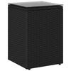 vidaXL Oldal asztal Fekete 35 x 35 x 70 cm polirattan