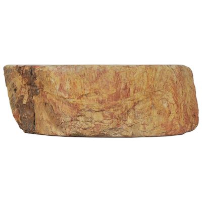 vidaXL krémszínű őskő mosdókagyló 45 x 35 x 15 cm