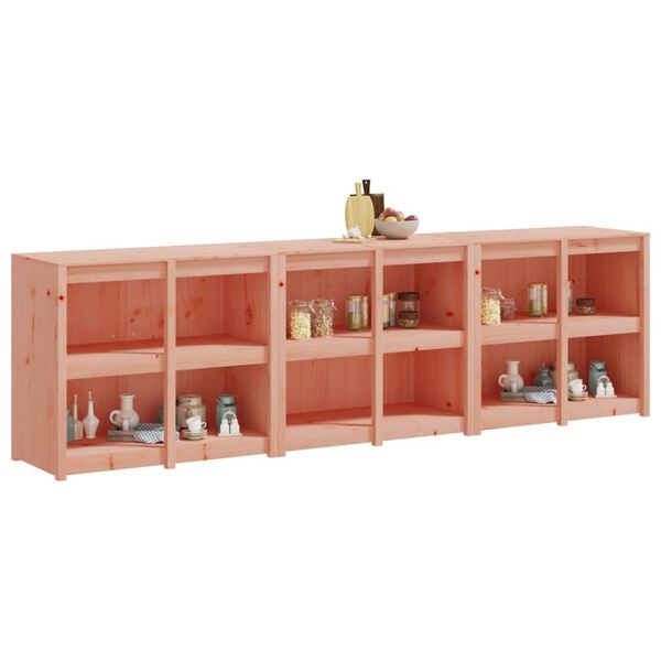 vidaXL 3 db t&ouml;m&ouml;r dugl&aacute;szfenyő k&uuml;lt&eacute;ri konyhaszekr&eacute;ny