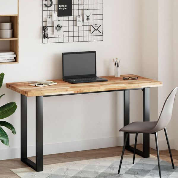 vidaXL n&eacute;gysz&ouml;g alak&uacute; t&ouml;m&ouml;r ak&aacute;cfa asztallap 140 x 60 x 4 cm