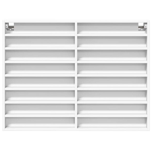 vidaXL feh&eacute;r szerelt fa vitrinszekr&eacute;ny 100 x 8,5 x 75 cm