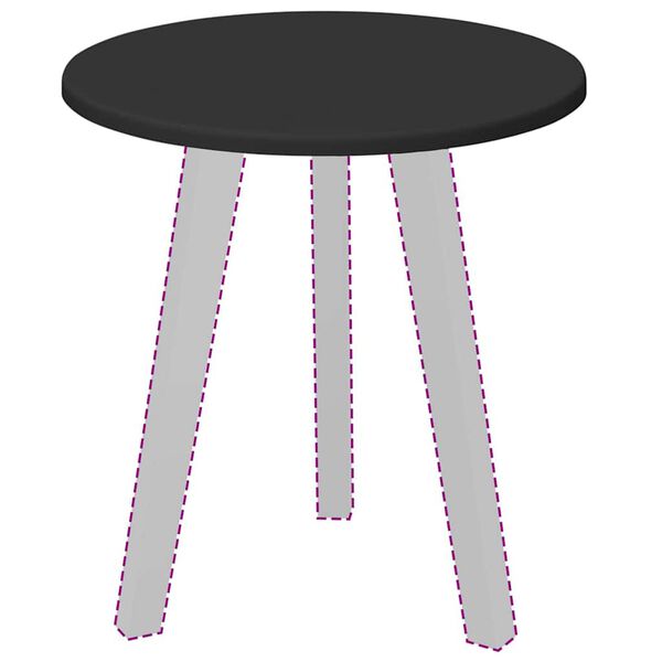 vidaXL Asztallap Fekete 40 x 40 x 1,5 cm Faanyag