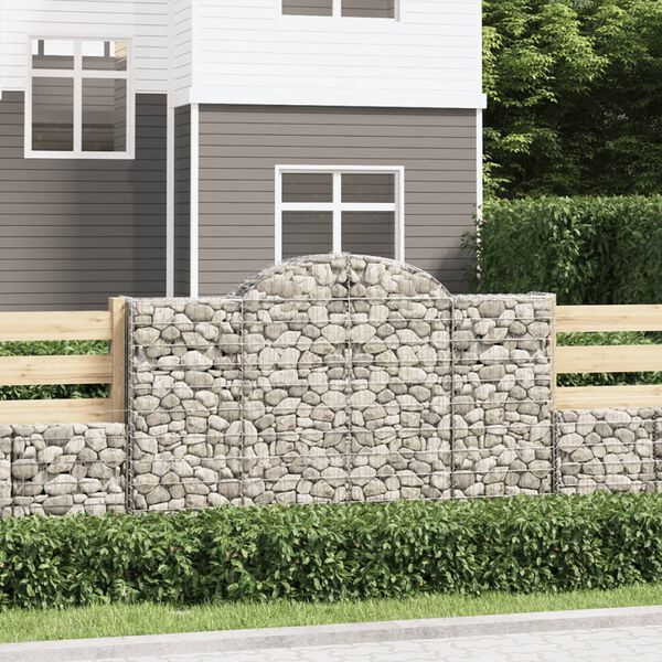 vidaXL 18 db &iacute;ves horganyzott vas gabion kos&aacute;r 200x50x120/140 cm