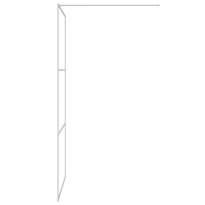 vidaXL ezüstszínű átlátszó ESG üveg zuhanyfal 100 x 195 cm