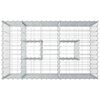 vidaXL Gabion emelt &aacute;gy Ez&uuml;st 100 x 60 x 55 cm Horganyzott ac&eacute;l
