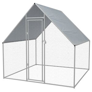 vidaXL k&uuml;lt&eacute;ri galvaniz&aacute;lt ac&eacute;l ty&uacute;k&oacute;l 2 x 2 x 1,92 m