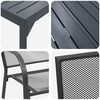 vidaXL Kert étkező szett 7 pcs Antracit Acél