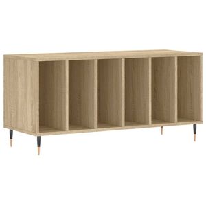 vidaXL sonoma t&ouml;lgy sz&iacute;nű szerelt fa hanglemezszekr&eacute;ny 100x38x48 cm