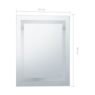 vidaXL LED-es fürdőszobai tükör érintésérzékelővel 50 x 60 cm