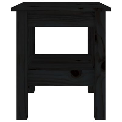 vidaXL fekete tömör fenyőfa dohányzóasztal 35 x 35 x 40 cm