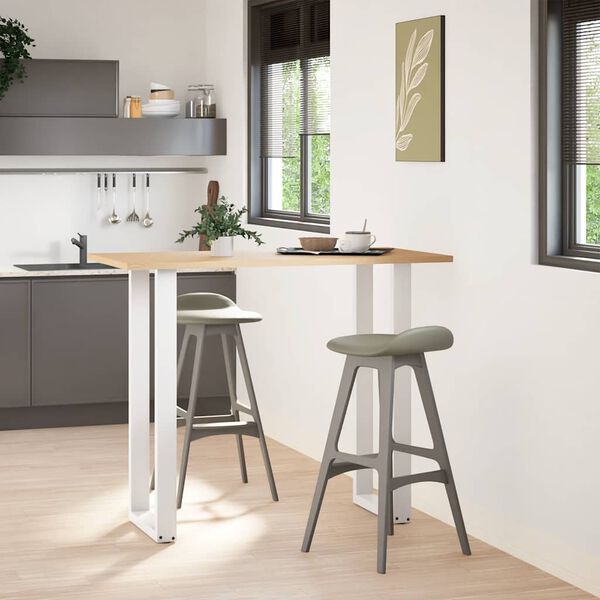 vidaXL 2 db U alak&uacute; b&aacute;rasztall&aacute;b, feh&eacute;r, 40 x (110-111) cm, ac&eacute;l