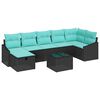 vidaXL Kanap&eacute; Szett 8 db polirattan