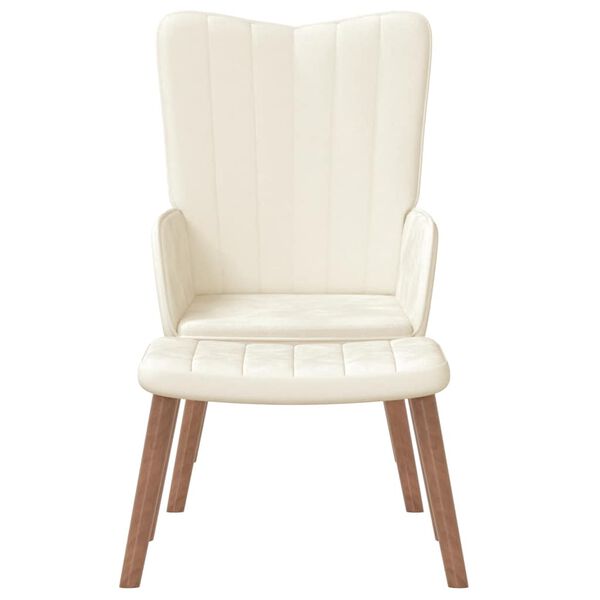 vidaXL kr&eacute;mfeh&eacute;r b&aacute;rsony pihenősz&eacute;k l&aacute;btart&oacute;val