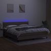vidaXL t&oacute;psz&iacute;nű sz&ouml;vet rug&oacute;s &eacute;s LED-es &aacute;gy matraccal 180 x 200 cm