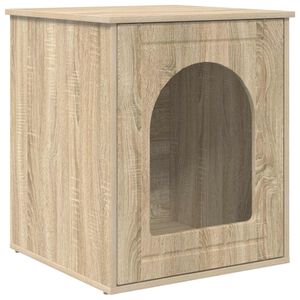 vidaXL Macska H&aacute;z Sonoma 53 x 52 x 62 cm Szerelt Fa