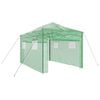 vidaXL &Uuml;vegh&aacute;z pop-up kerettel tetővel Z&ouml;ld 290 x 430 x 315 cm Vas
