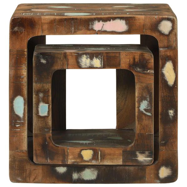 vidaXL TV egys&eacute;gek 2 pcs Soksz&iacute;nű Szil&aacute;rd &Uacute;jrahasznos&iacute;tott Fa