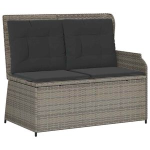 vidaXL sz&uuml;rke polyrattan d&ouml;nthető kerti pad p&aacute;rn&aacute;val