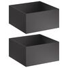 vidaXL Kerti cser&eacute;p 2 db Fekete 100 x 100 x 40 cm