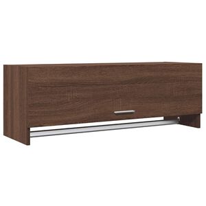 vidaXL barna t&ouml;lgy sz&iacute;nű szerelt fa ruh&aacute;sszekr&eacute;ny 100 x 32,5 x 35 cm
