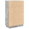 vidaXL Asztal polcokkal Beton Szürke 71.5 x 31.5 x 106.5 cm Faanyag