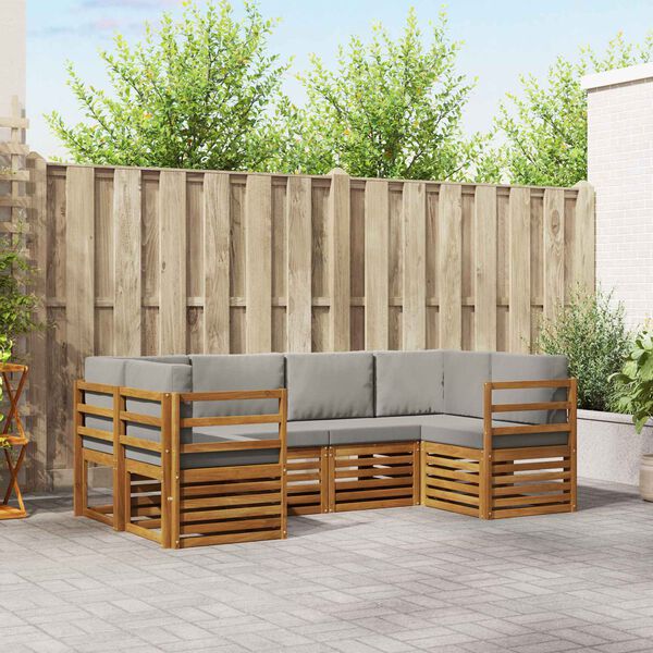 vidaXL &Uuml;lőgarnit&uacute;r&aacute;k 6 pcs Term&eacute;szetes &eacute;s Vil&aacute;gossz&uuml;rke T&ouml;m&ouml;r Ak&aacute;cfa