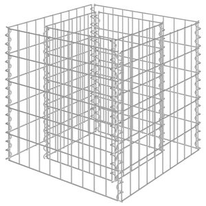 vidaXL horganyzott ac&eacute;l gabion magas&aacute;gy&aacute;s 50 x 50 x 50 cm