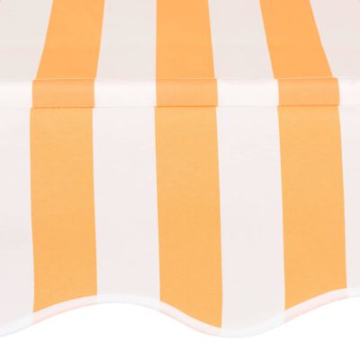 vidaXL narancssárga-fehér csíkos kézzel feltekerhető napellenző 250 cm
