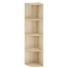 vidaXL Sarokpolc 4 szintes 31,5 x 31 x 130 cm Szerelt Fa Sonoma T&ouml;lgy